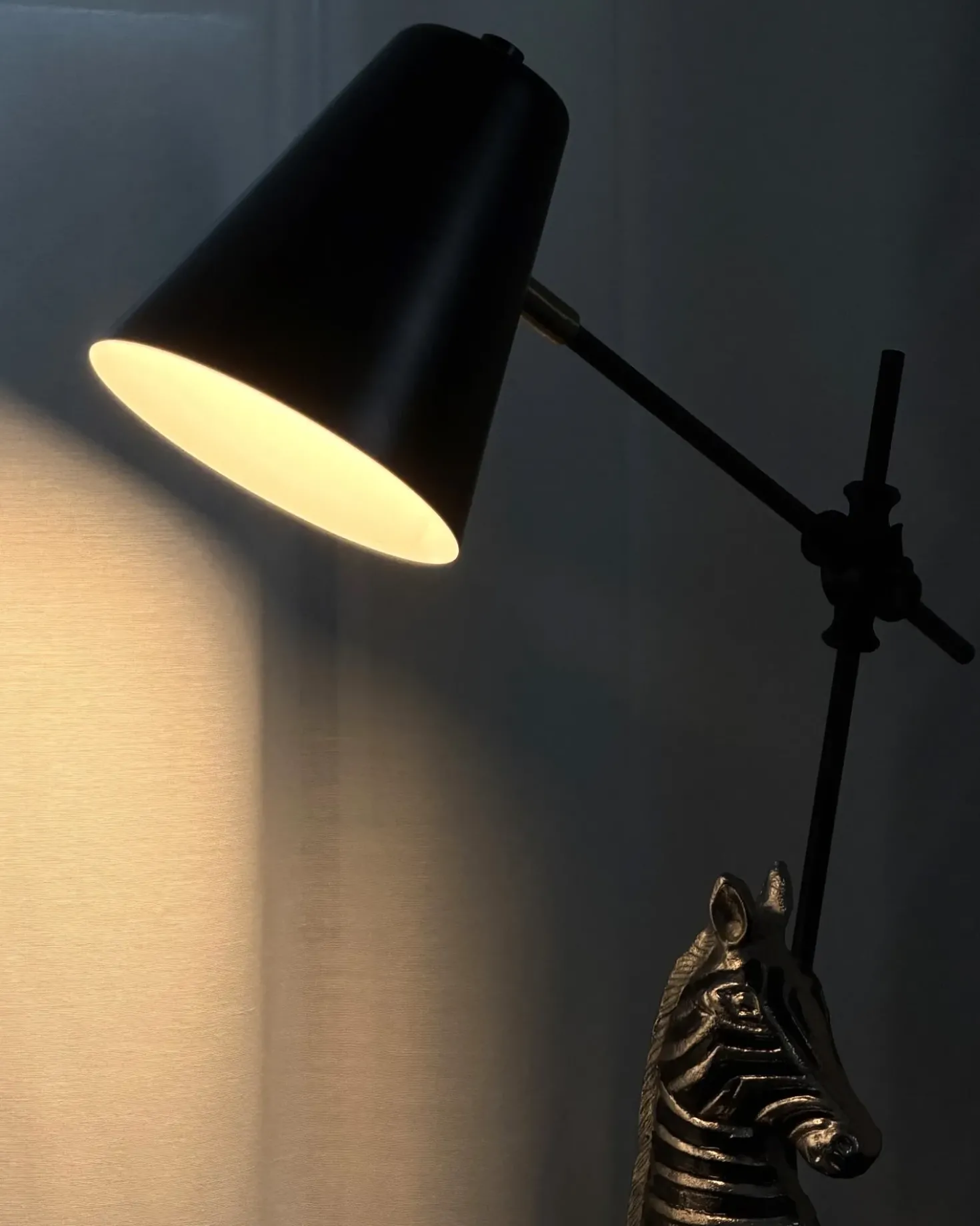 Lampada da scrivania HORTON Regolabile Metallo Nero