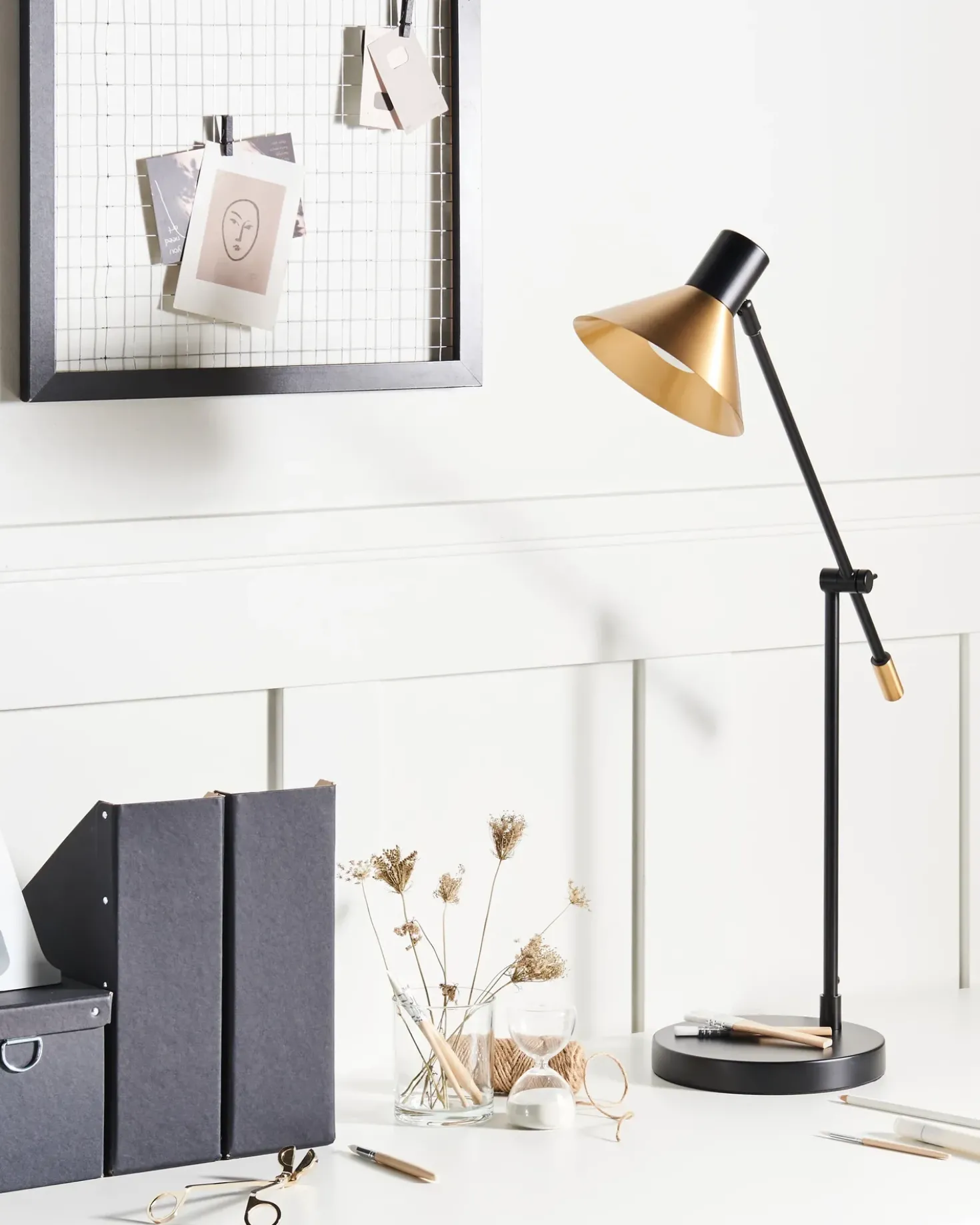 Lampada da scrivania PINKEEN Metallo Oro
