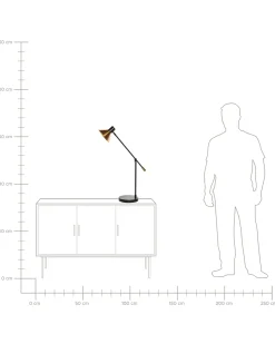 Lampada da scrivania PINKEEN Metallo Oro
