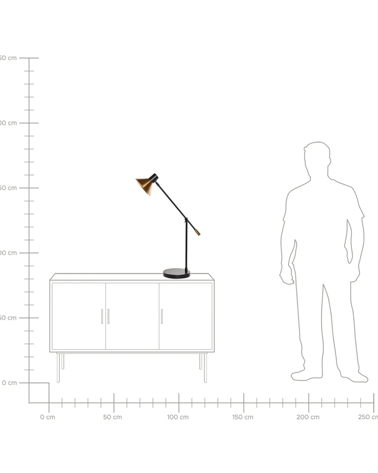 Lampada da scrivania PINKEEN Metallo Oro