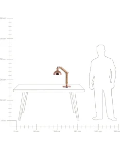 Lampada da scrivania SALADO Regolabile Legno Rame