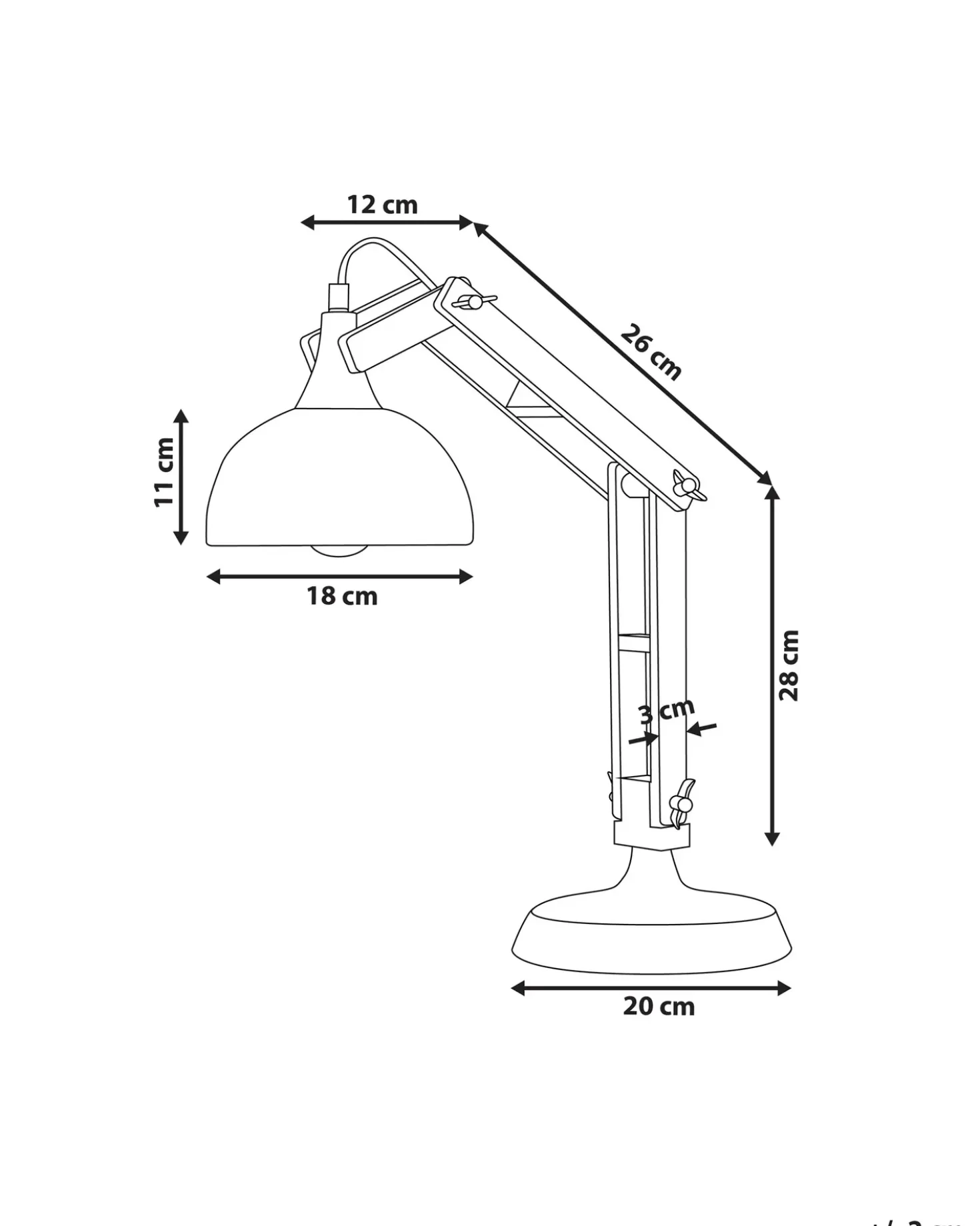Lampada da scrivania SALADO Regolabile Legno Rame