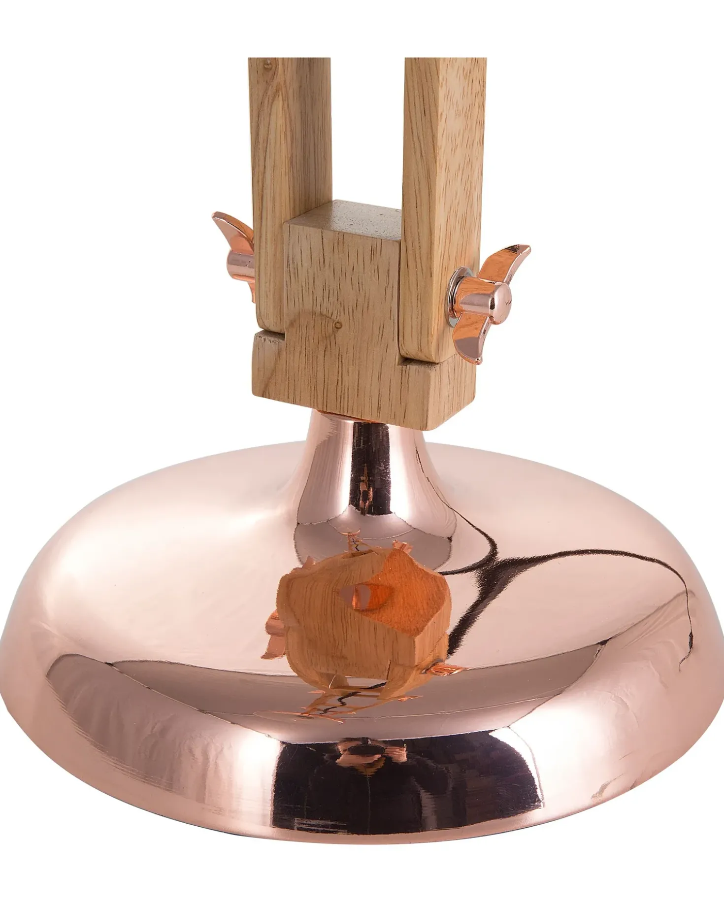 Lampada da scrivania SALADO Regolabile Legno Rame