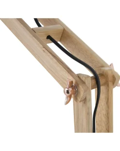 Lampada da scrivania SALADO Regolabile Legno Rame