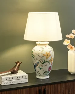 Lampada da tavolo ACROSSO Porcellana Bianco