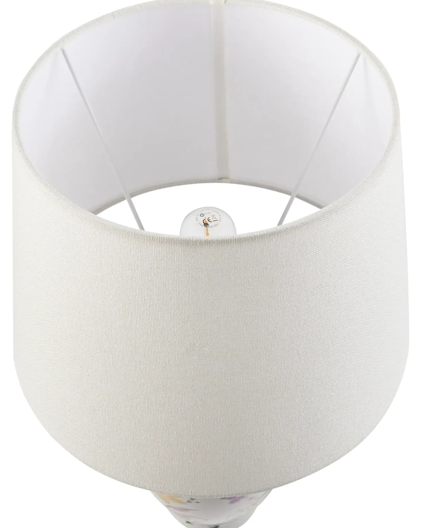 Lampada da tavolo ACROSSO Porcellana Bianco