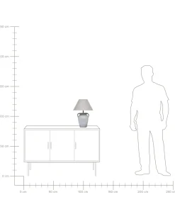 Lampada da tavolo AGEFET Ceramica Grigio