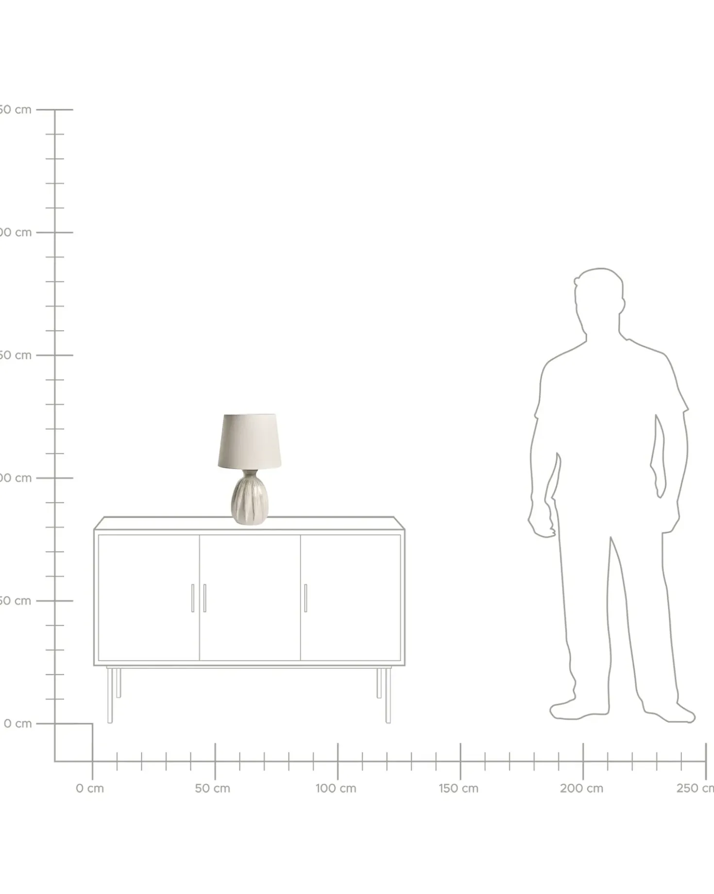 Lampada da tavolo AGUAN Ceramica Beige chiaro