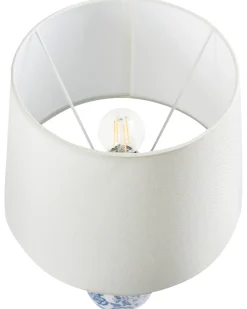 Lampada da tavolo AIBONITO Porcellana Bianco/Blu