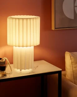 Lampada da tavolo ALFEIOS Lino Bianco