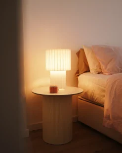 Lampada da tavolo ALFEIOS Lino Bianco