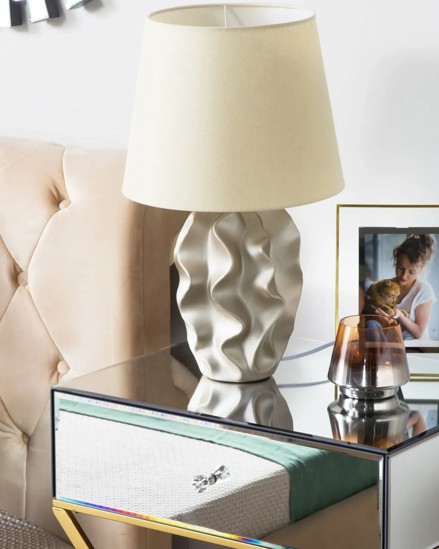 Lampada da tavolo ALLIKA Ceramica Oro