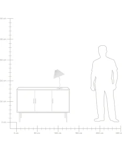 Lampada da tavolo ALWERO Metallo Bianco