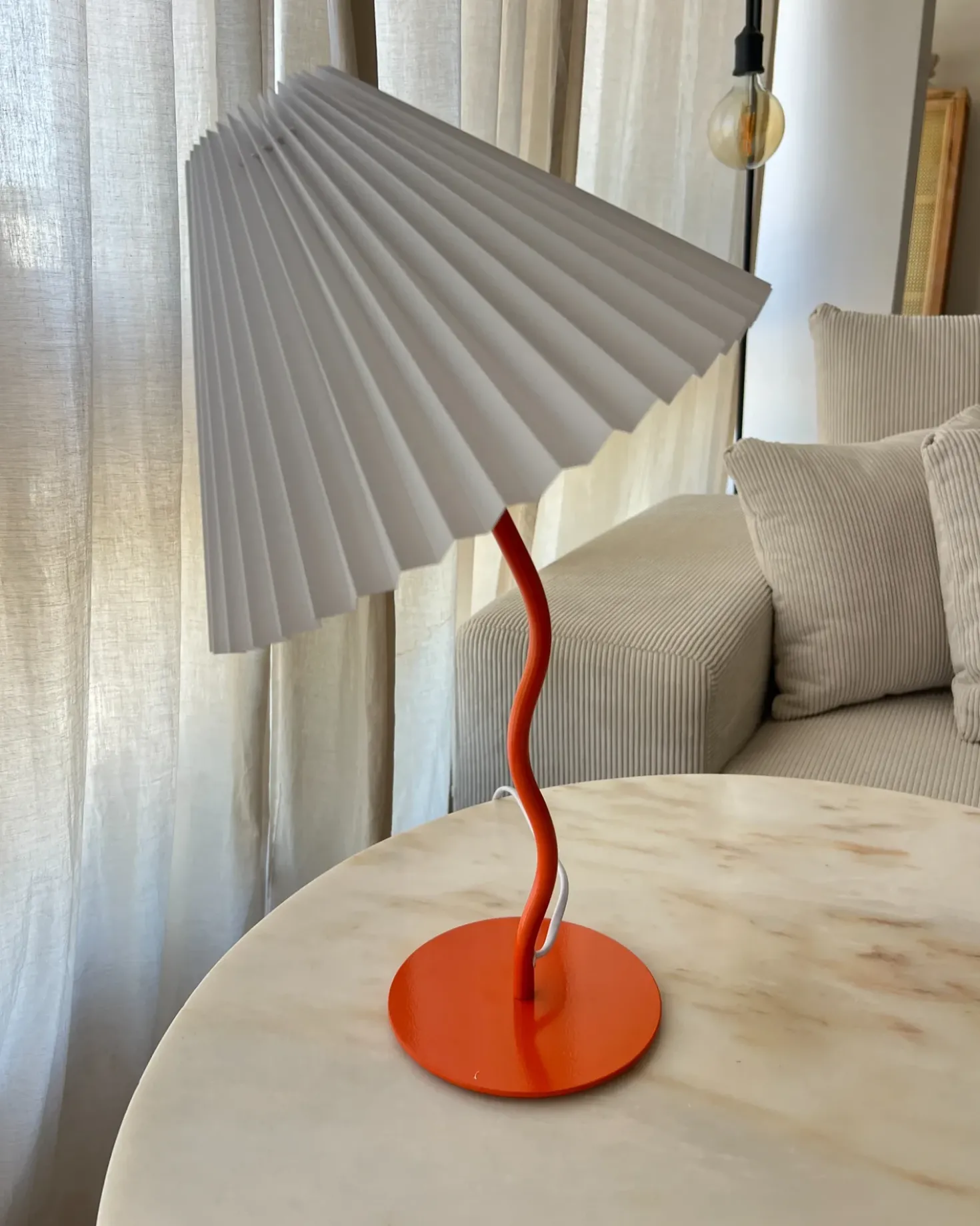 Lampada da tavolo ALWERO Metallo Arancione