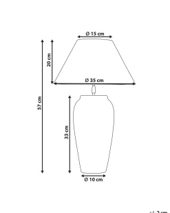 Lampada da tavolo AMBLO Ceramica Bianco sporco