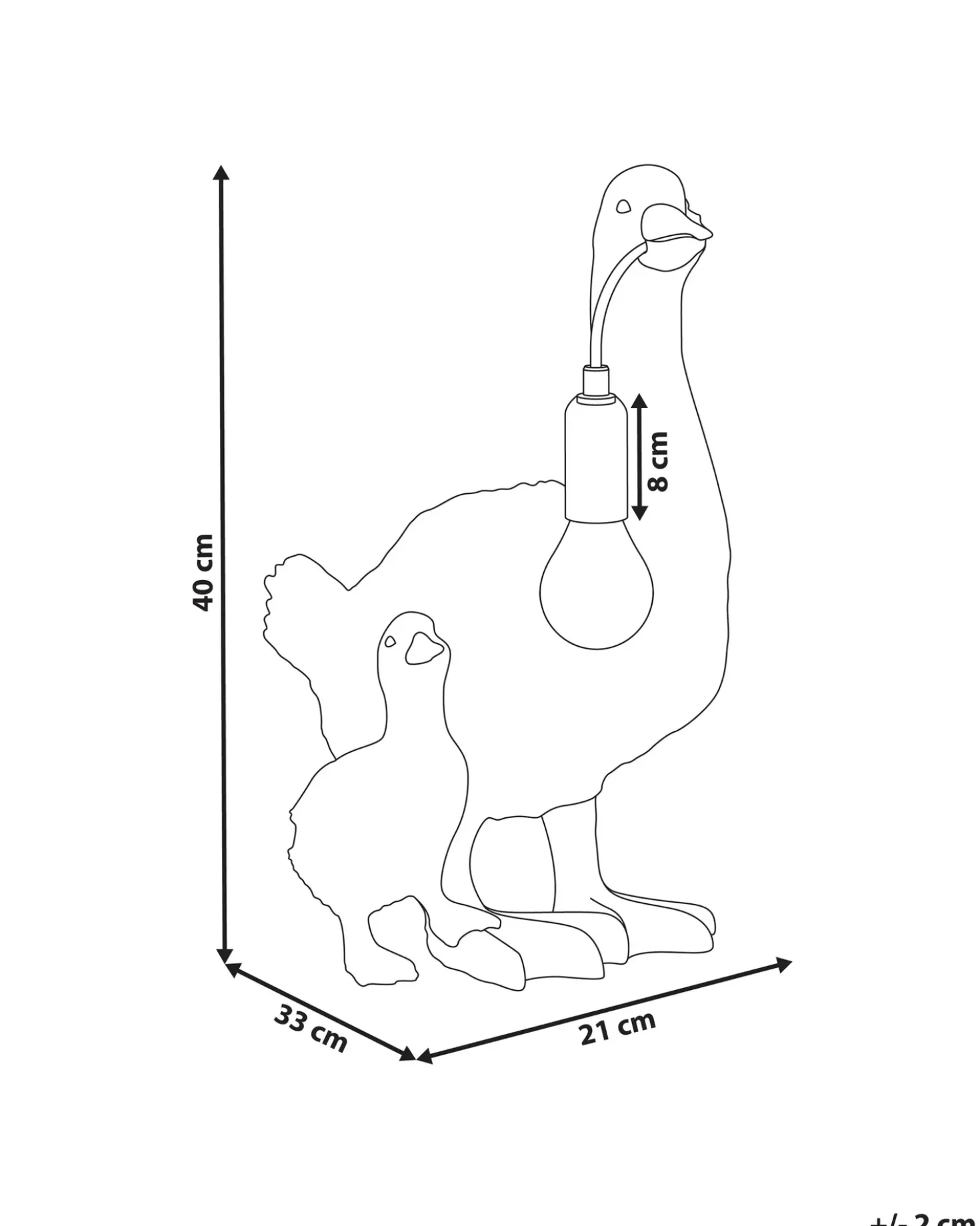 Lampada da tavolo Anatra DAFFY Bianco