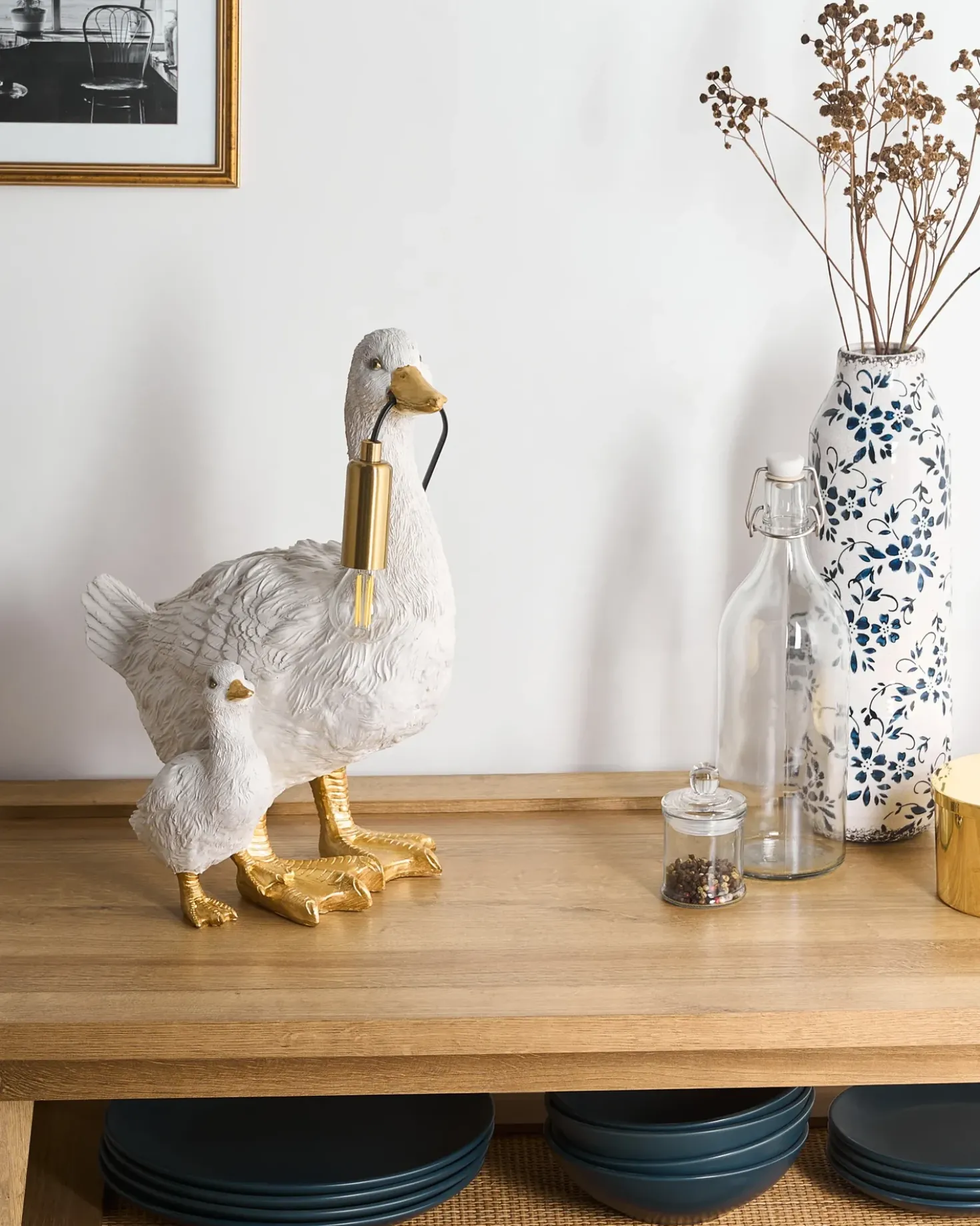 Lampada da tavolo Anatra DAFFY Bianco