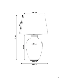 Lampada da tavolo ARCOS Ceramica Bianco