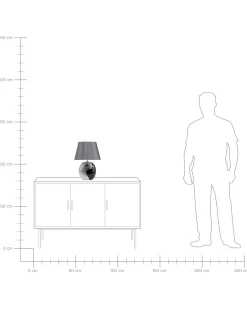 Lampada da tavolo ARGUN Ceramica Grigio