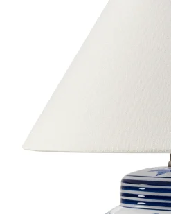 Lampada da tavolo ARUNCA Porcellana Bianco/Blu