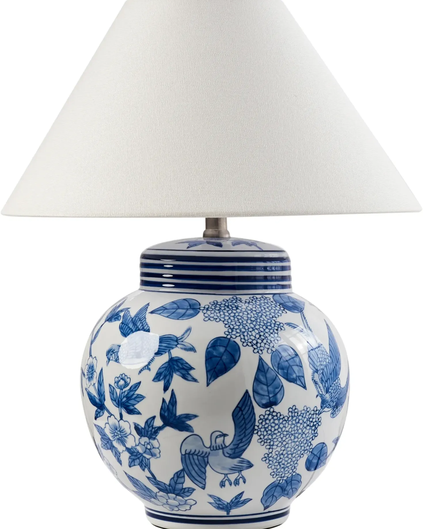 Lampada da tavolo ARUNCA Porcellana Bianco/Blu