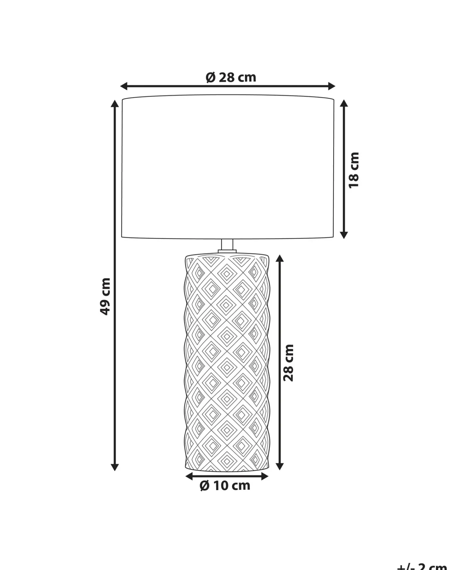 Lampada da tavolo BALONNE Ceramica Beige chiaro