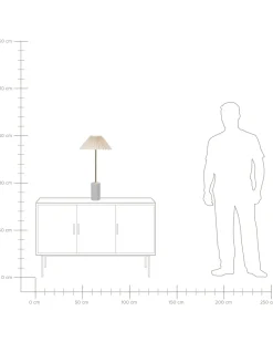 Lampada da tavolo BALUARTE Lino sintetico Beige