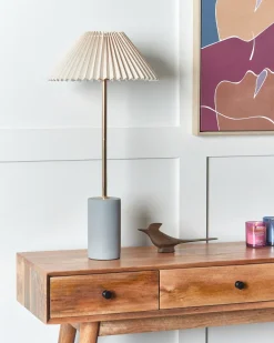 Lampada da tavolo BALUARTE Lino sintetico Beige
