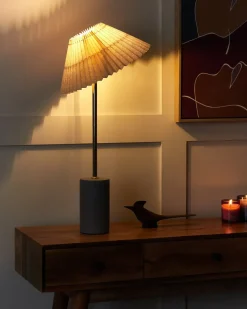 Lampada da tavolo BALUARTE Lino sintetico Beige