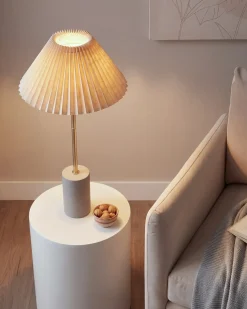 Lampada da tavolo BALUARTE Lino sintetico Beige