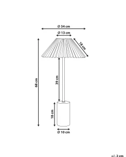 Lampada da tavolo BALUARTE Lino sintetico Beige