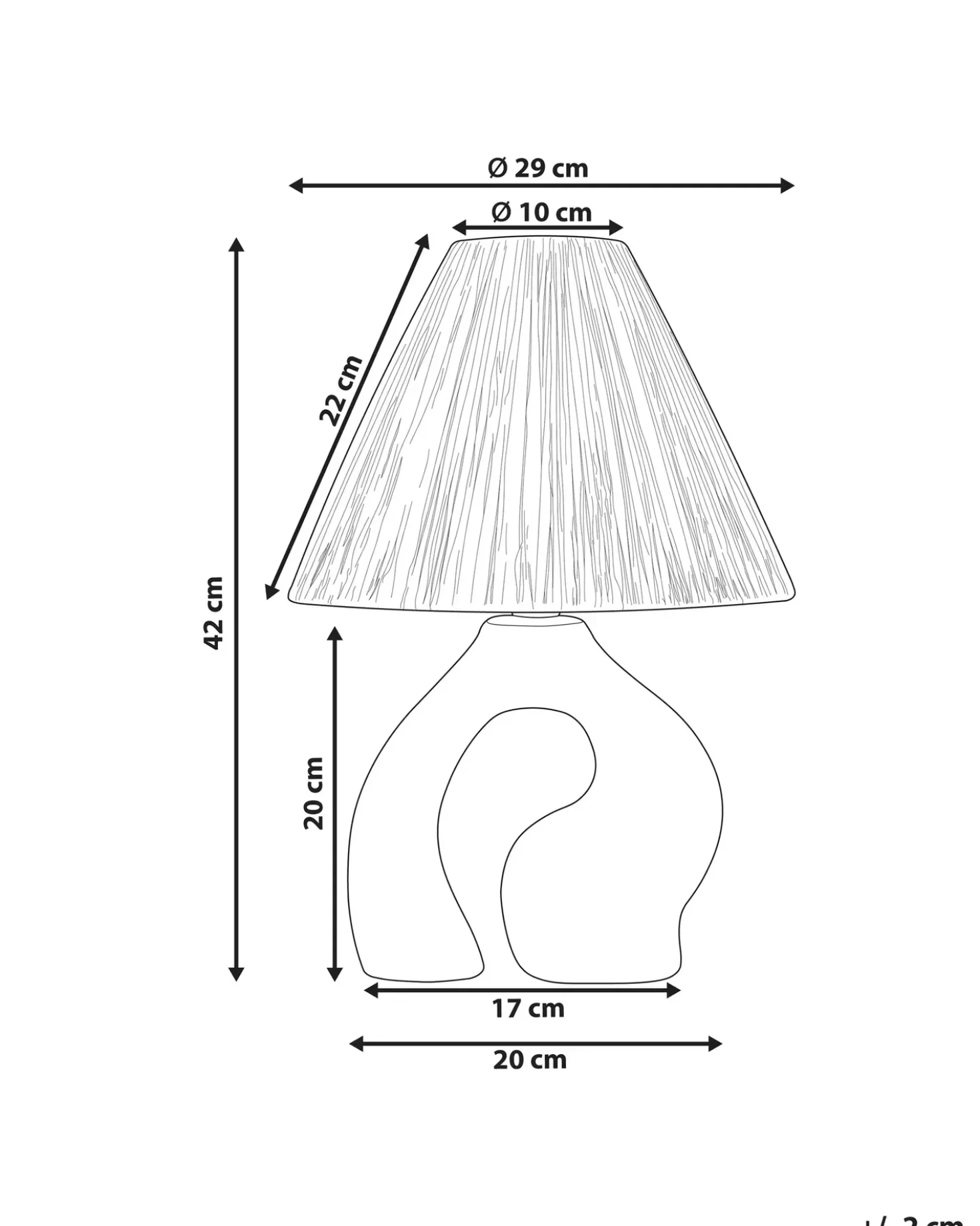 Lampada da tavolo BARBAS Ceramica Naturale