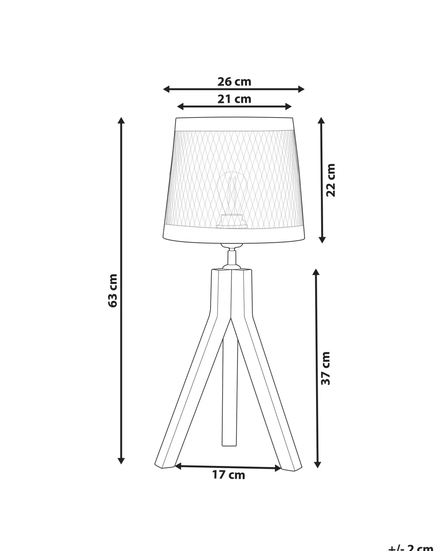 Lampada da tavolo BEKI Legno di mango Marrone