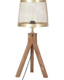 Lampada da tavolo BEKI Legno di mango Marrone