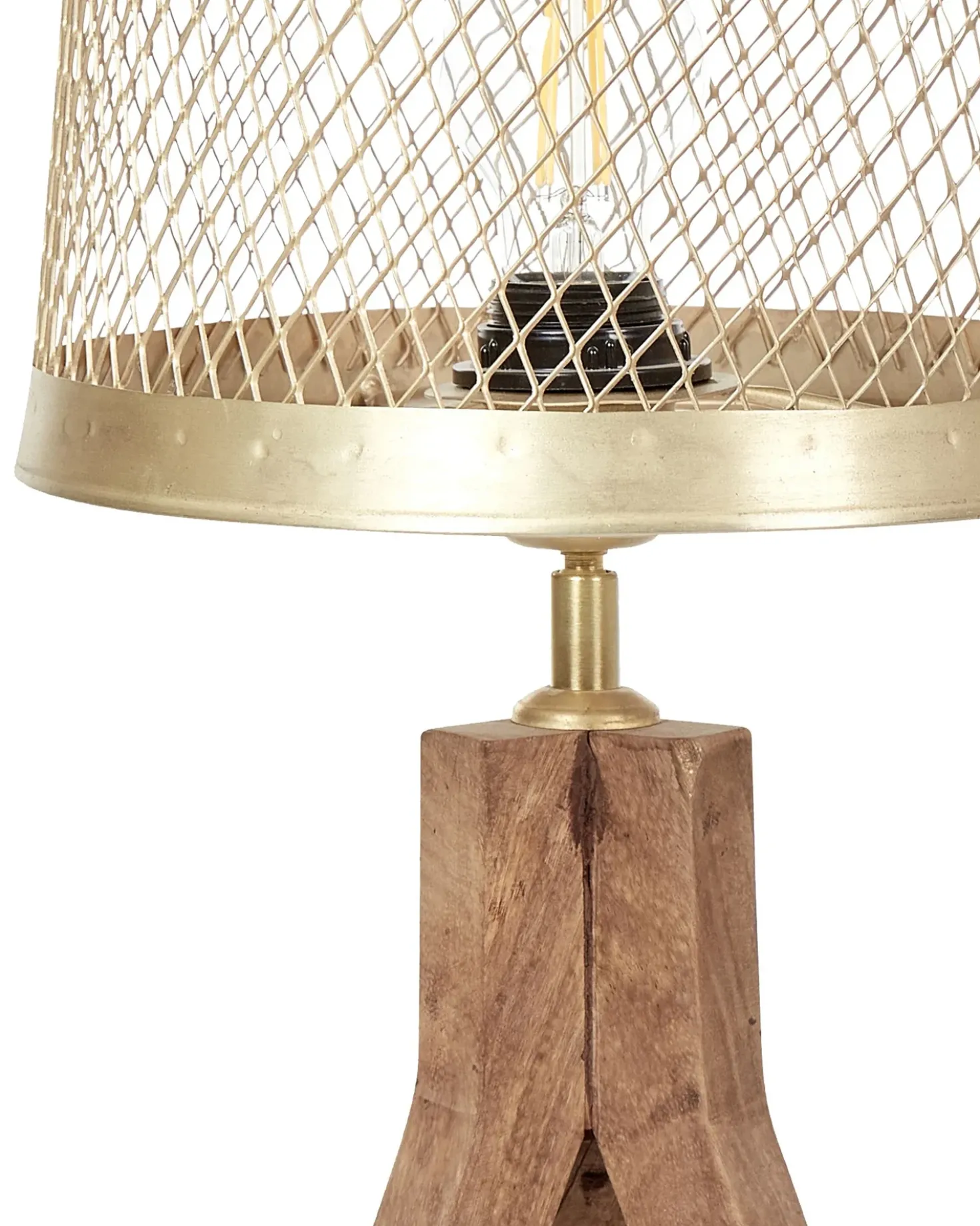 Lampada da tavolo BEKI Legno di mango Marrone