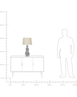 Lampada da tavolo BELAYA Ceramica Grigio