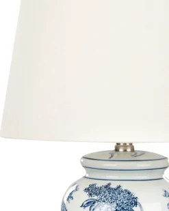 Lampada da tavolo BELUSO Porcellana Bianco/Blu