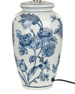 Lampada da tavolo BELUSO Porcellana Bianco/Blu