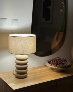 Lampada da tavolo BETWA Legno di mango Marrone chiaro