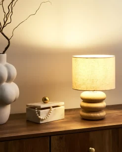 Lampada da tavolo BETWA Legno di mango Marrone chiaro