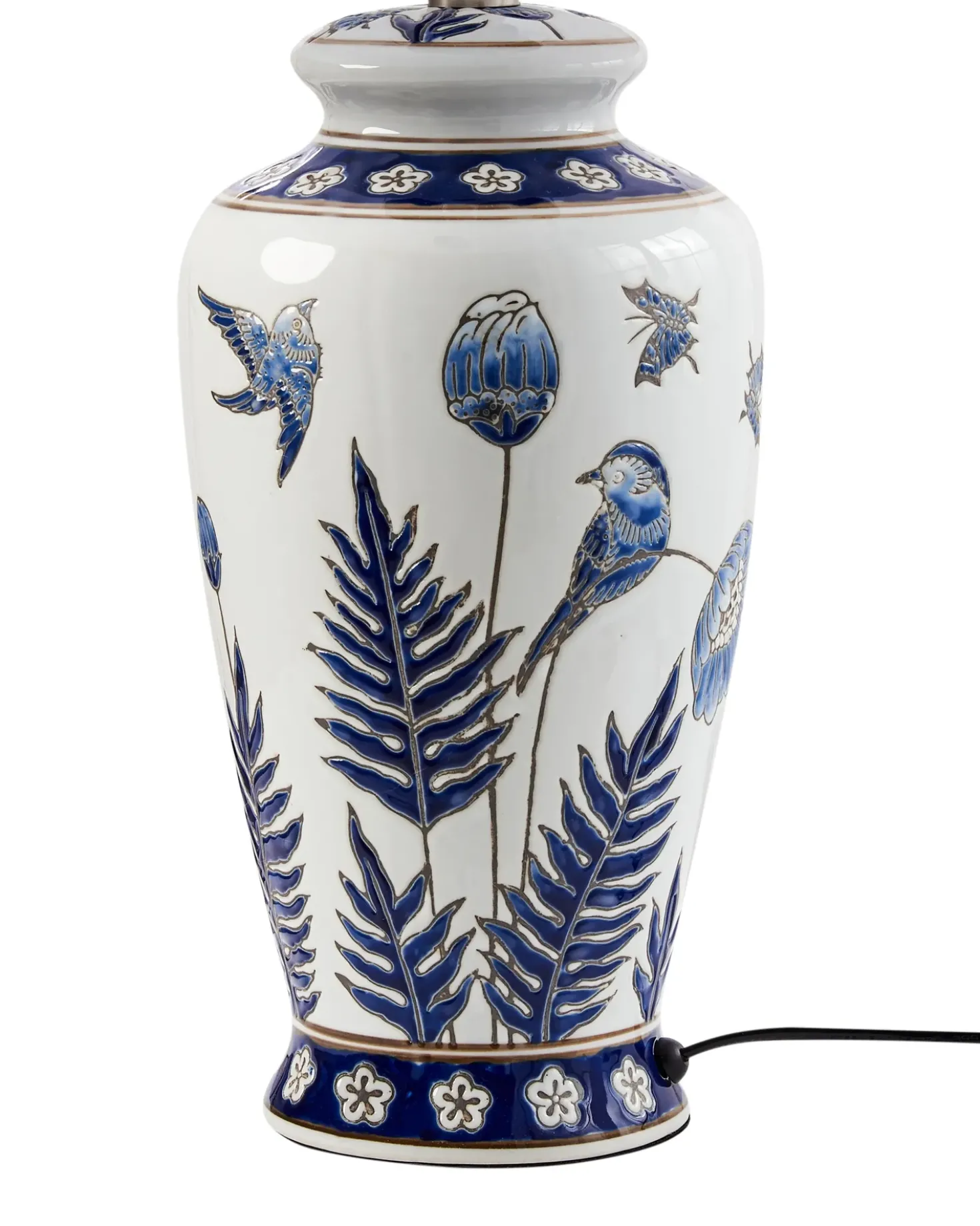 Lampada da tavolo BIJELA Porcellana Bianco/Blu