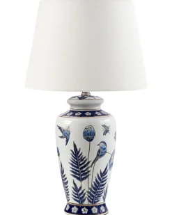 Lampada da tavolo BIJELA Porcellana Bianco/Blu
