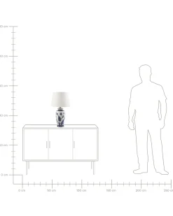 Lampada da tavolo BIJELA Porcellana Bianco/Blu