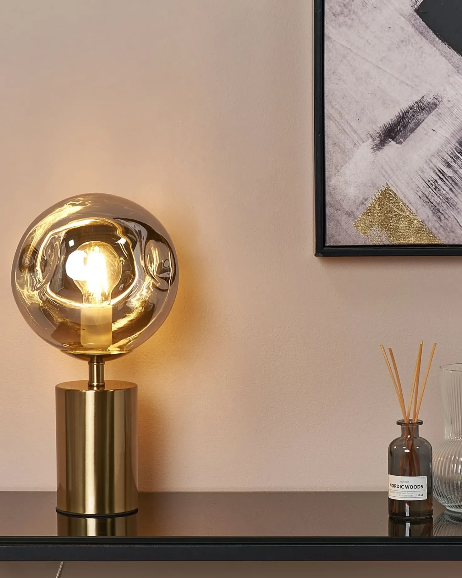 Lampada da tavolo BOYD Metallo Ottone