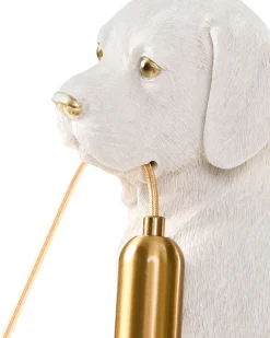 Lampada da tavolo Cane LUCKY Bianco