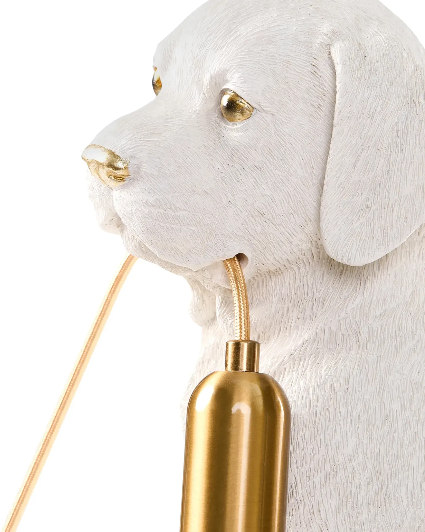 Lampada da tavolo Cane LUCKY Bianco