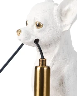 Lampada da tavolo Cane ROCCO Bianco