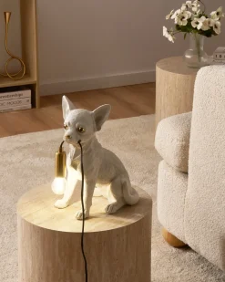 Lampada da tavolo Cane ROCCO Bianco