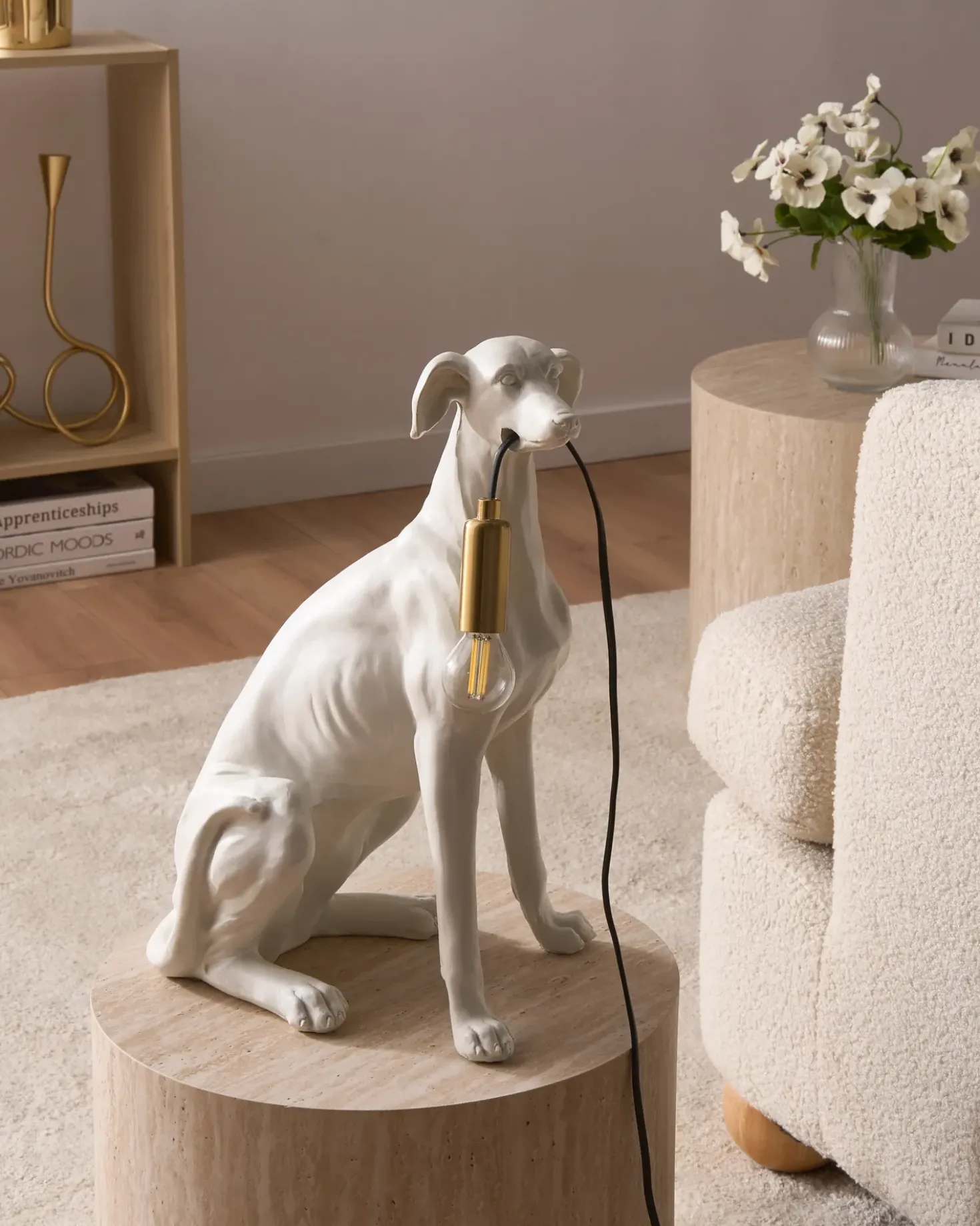 Lampada da tavolo Cane SPRINT Bianco
