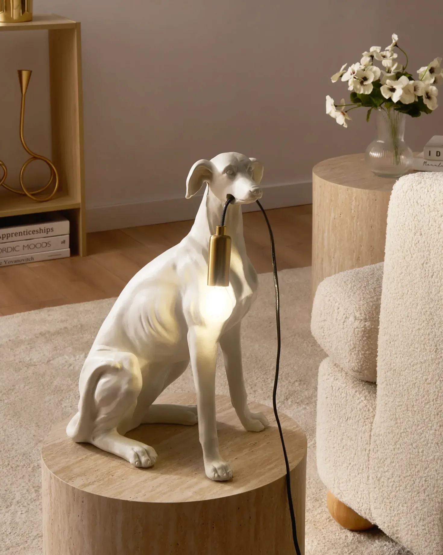 Lampada da tavolo Cane SPRINT Bianco